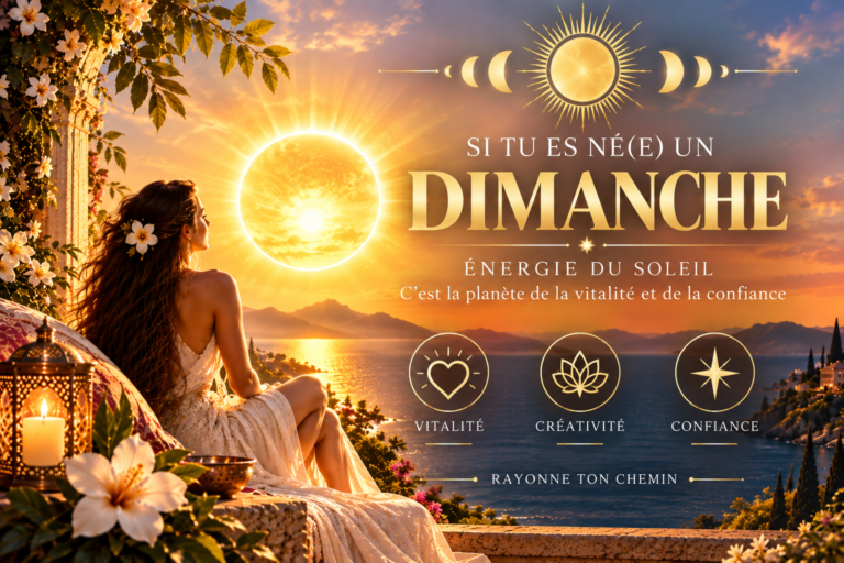 SI TU ES NÉE UN DIMANCHE, TU PORTES L’ÉNERGIE DU SOLEIL.