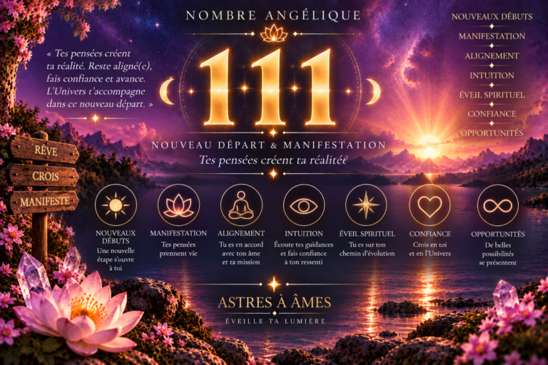 111 : SIGNIFICATION SPIRITUELLE, MESSAGE CACHÉ ET RITUEL PUISSANT.