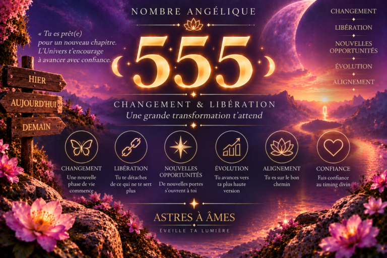 555 : SIGNIFICATION SPIRITUELLE, MESSAGE CACHÉ ET RITUEL PUISSANT.